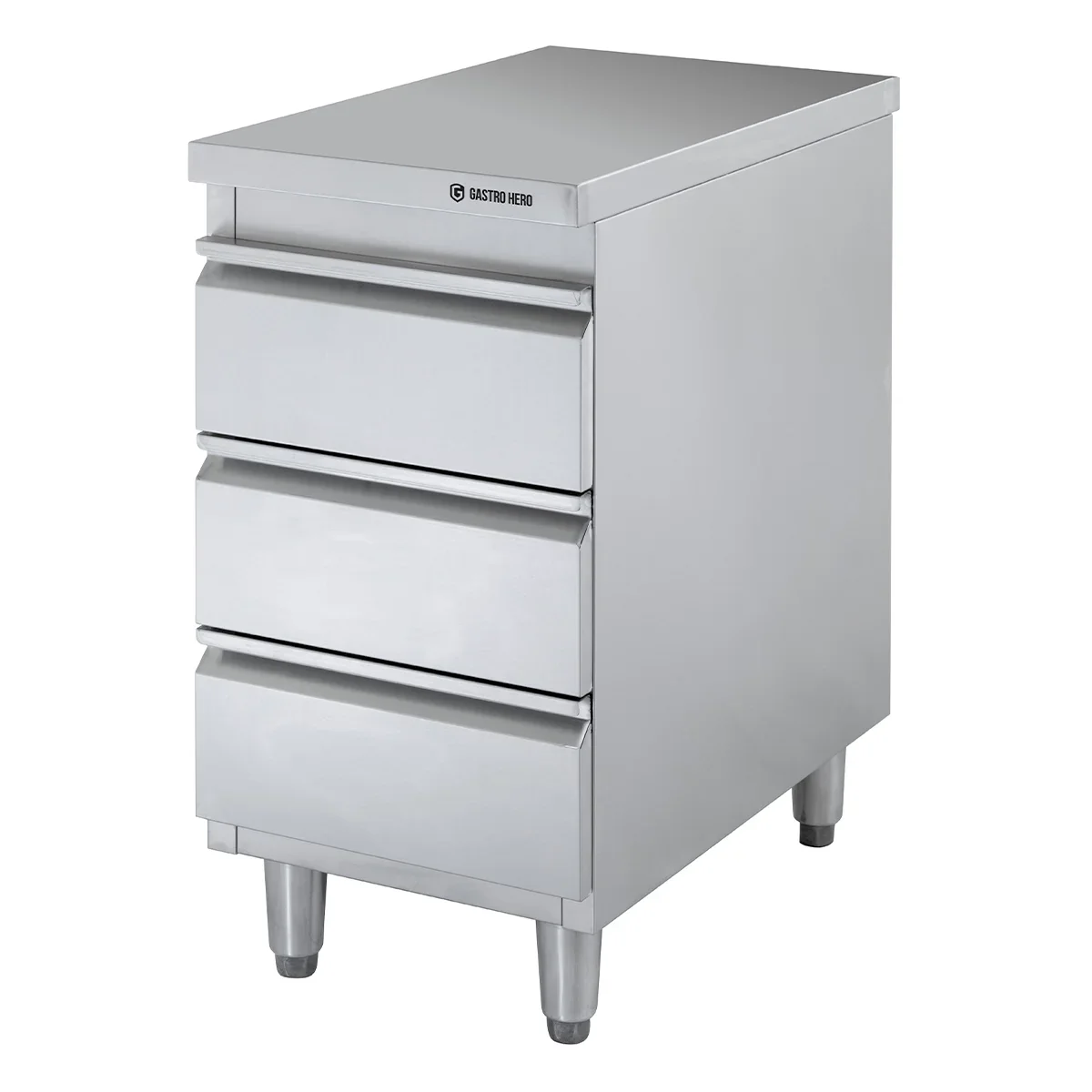 Edelstahl-Schubladenschrank BASIC 3er Einheit 600, AISI 201 - Image 3