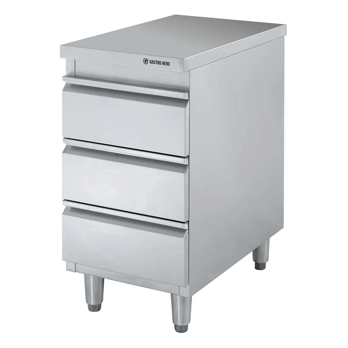 Edelstahl-Schubladenschrank BASIC 3er Einheit 700, AISI 201 - Image 3