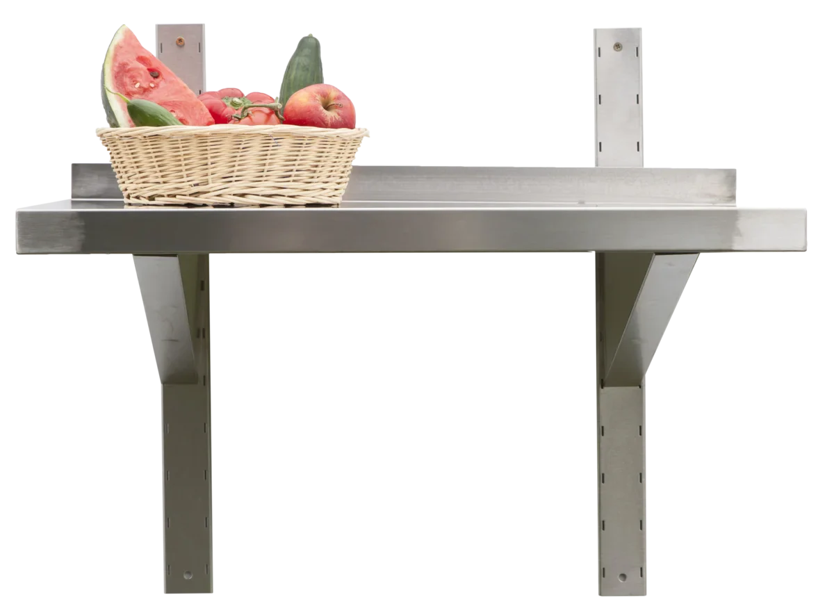 Edelstahl Wandbord Profi 1200 x 300 x 40 mm - Image 5