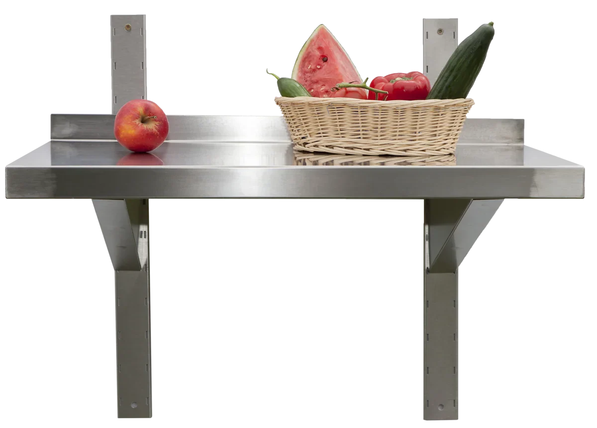 Edelstahl Wandbord Profi 1600 x 400 x 40 mm - Image 3