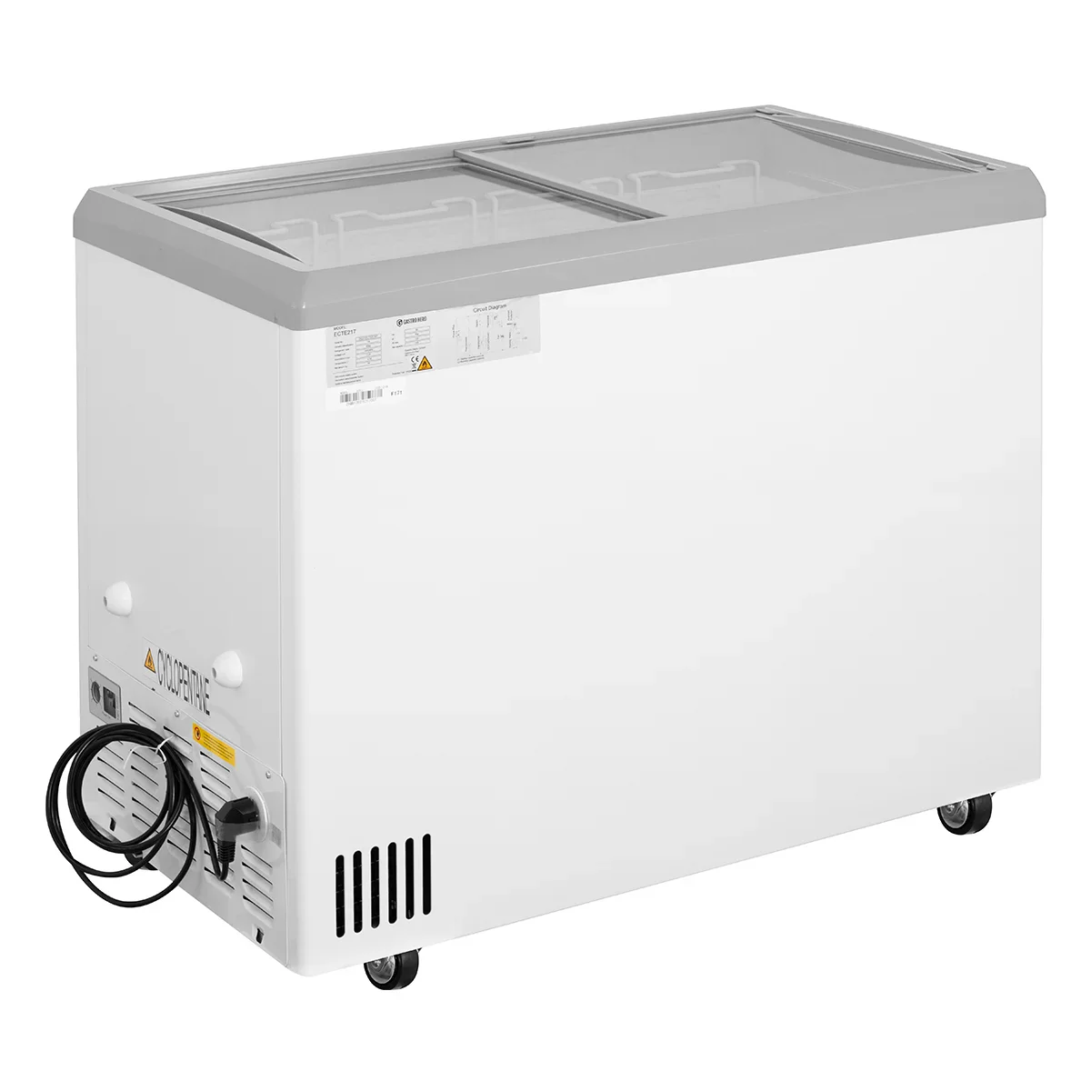 Eiscreme-Gefriertruhe 217 Liter mit LED-Beleuchtung und Rollen - Image 10