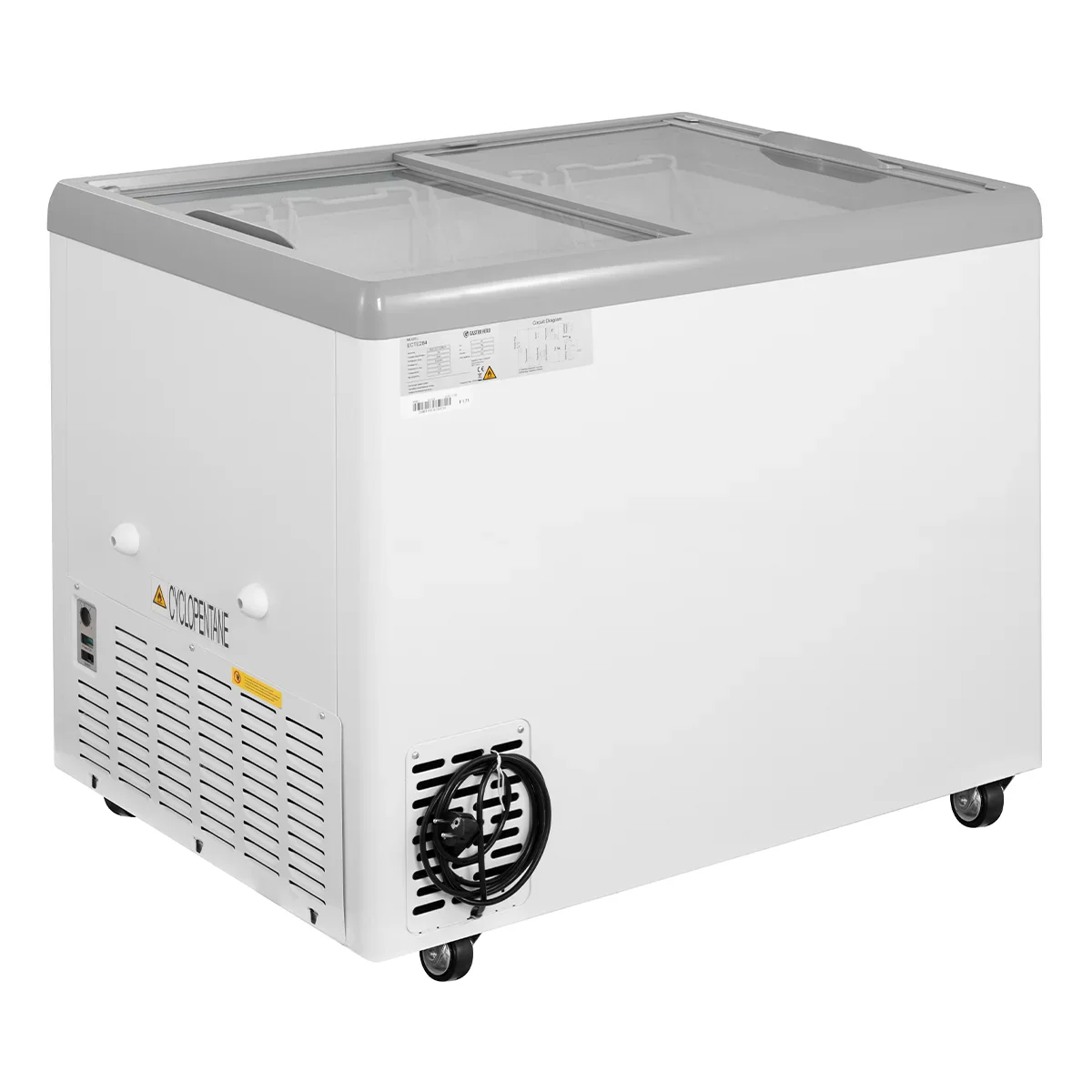 Eiscreme-Gefriertruhe 284 Liter mit LED-Beleuchtung und Rollen - Image 4