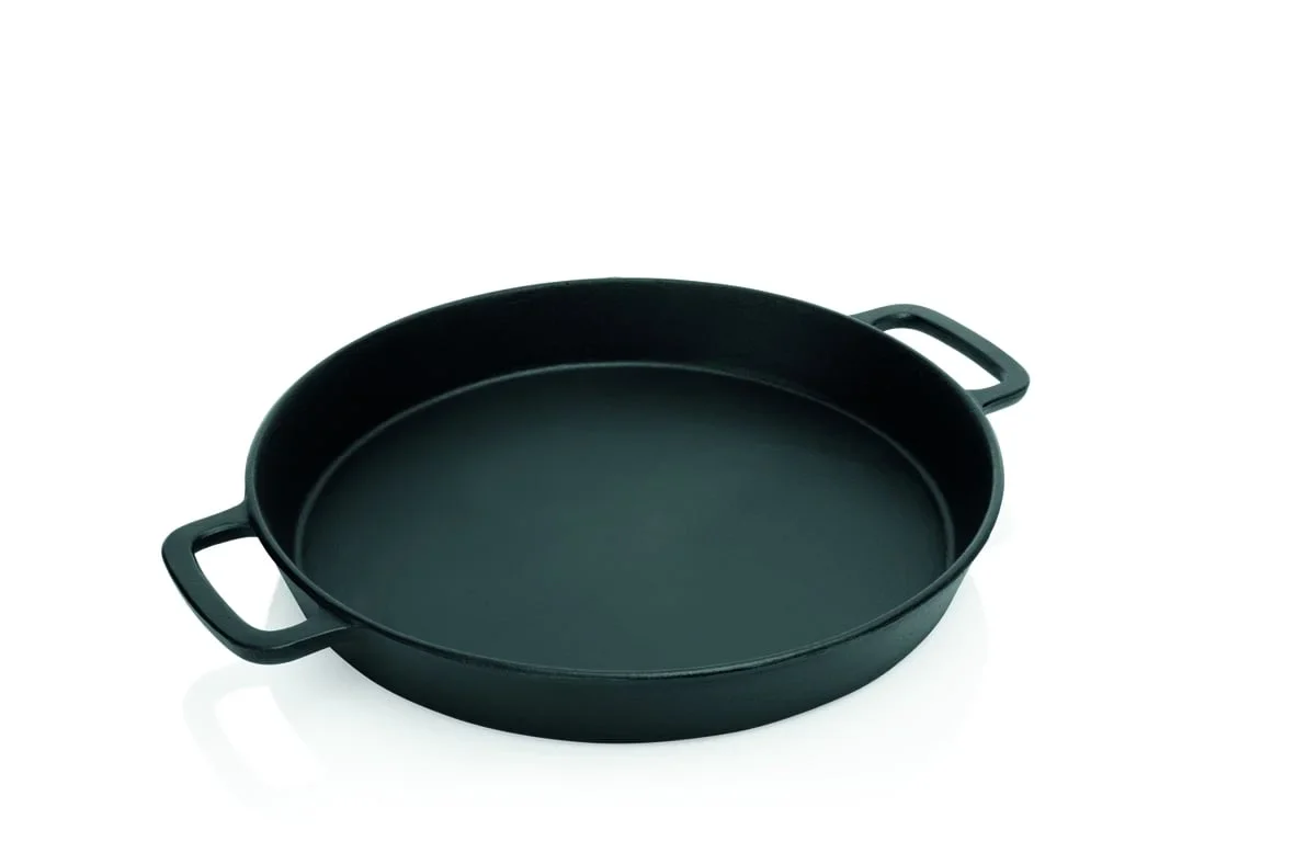 Eisenguss-Riesenpfanne mit 2 angegossenen Seitengriffen, Durchmesser 50cm