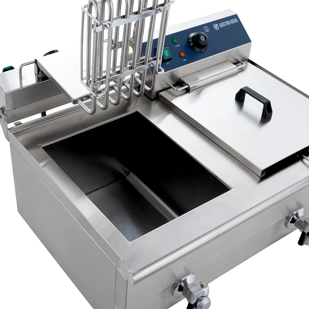 Elektro-Doppel-Fritteuse ECO 13+13 Liter mit Ablasshahn, 2x 5000 W, 400 V - Image 12