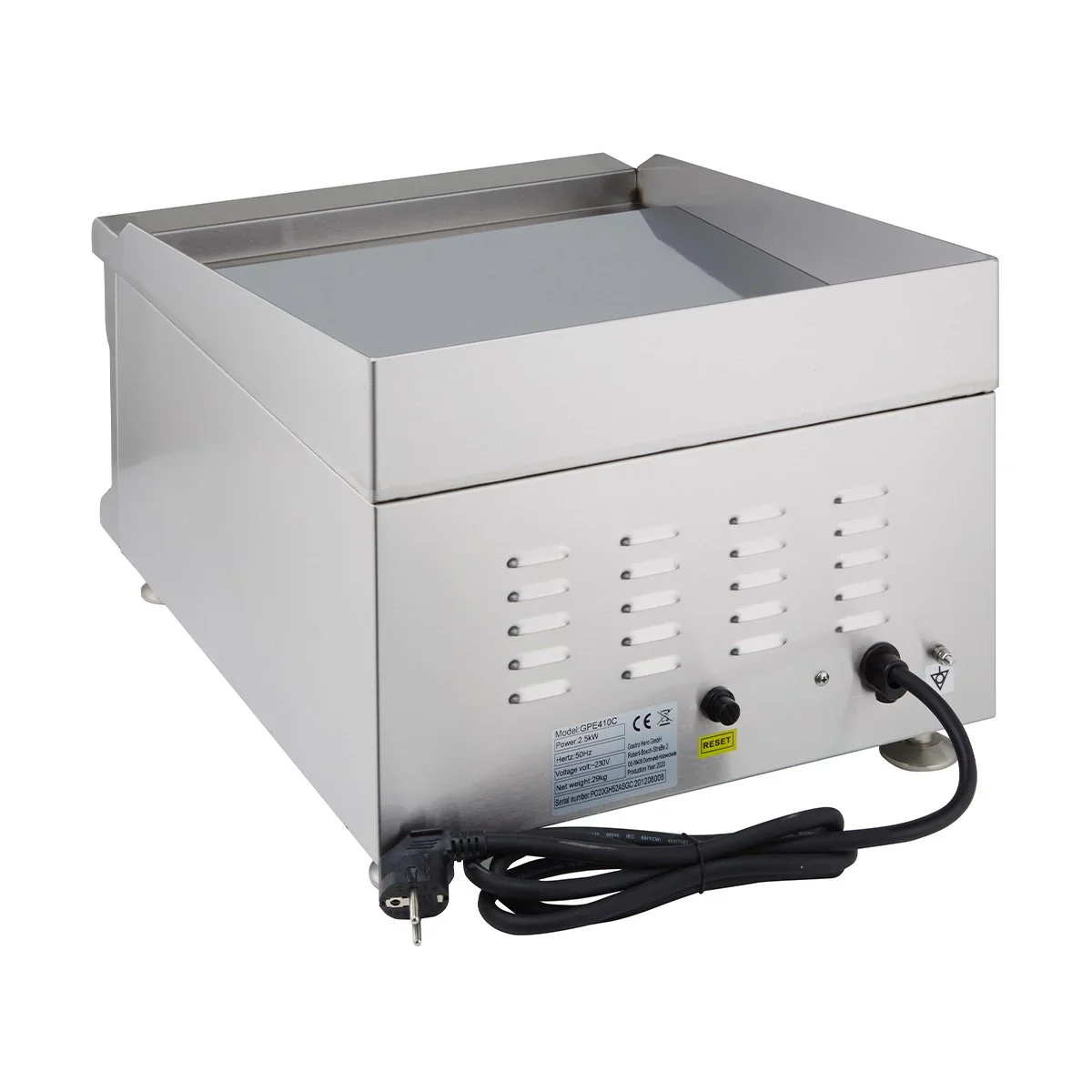 Elektro-Grillplatte Eco 410x425 glatt, verchromt - Tischgerät - Image 7