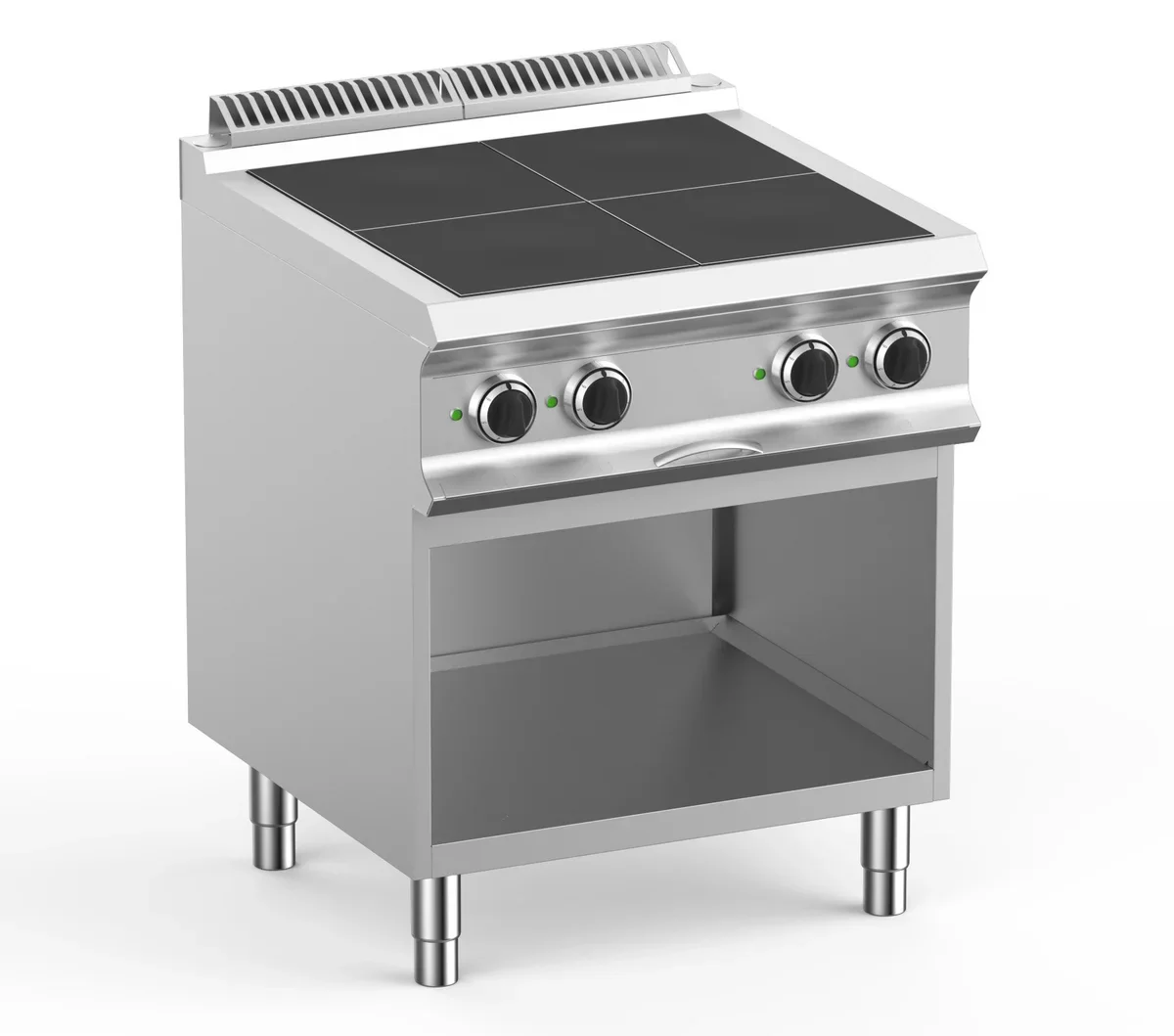Elektroherd Dexion Lux 700 - 70/73 - 4 quadratische, abgesenkte Kochfelder - 10 kW