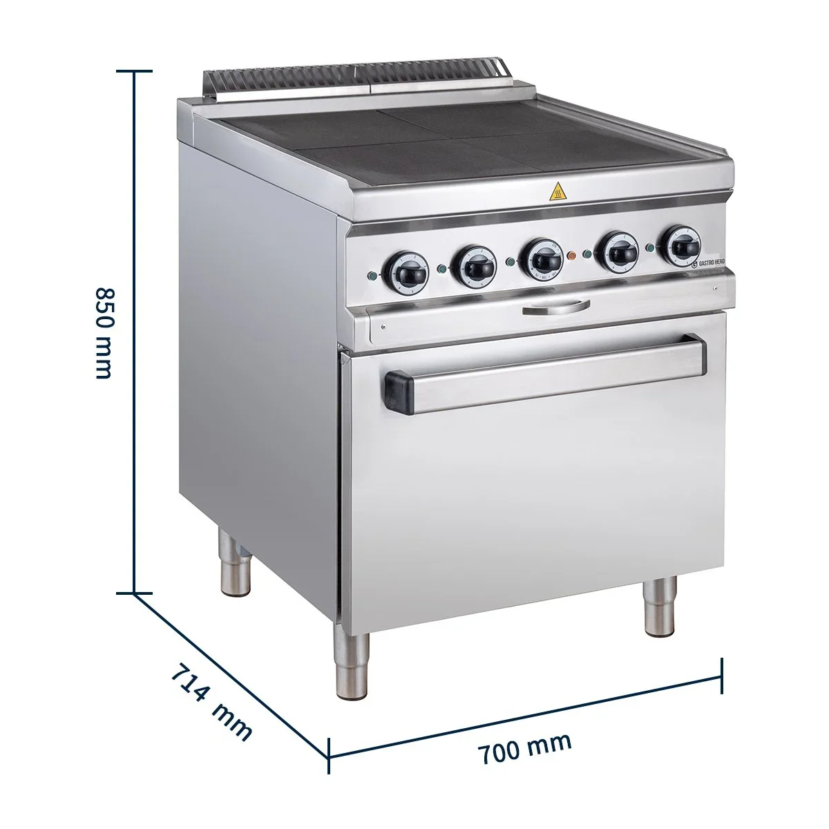 Elektroherd Serie 700 - 70/70  mit Elektrobackofen, Umluft - 4 quadratische, abgesenkte Kochfelder - 12,6 kW - Image 10