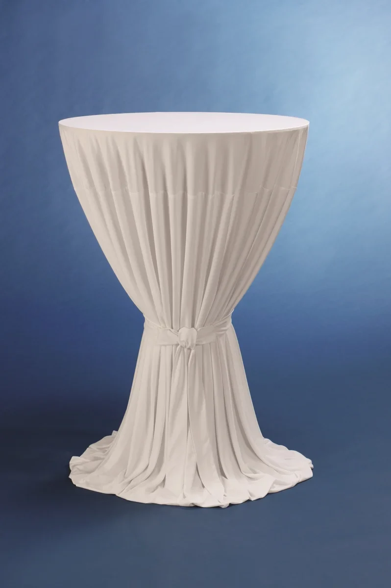 Event Stehtischhusse, 100% Polyester, ohne Fußtaschen, silberblau