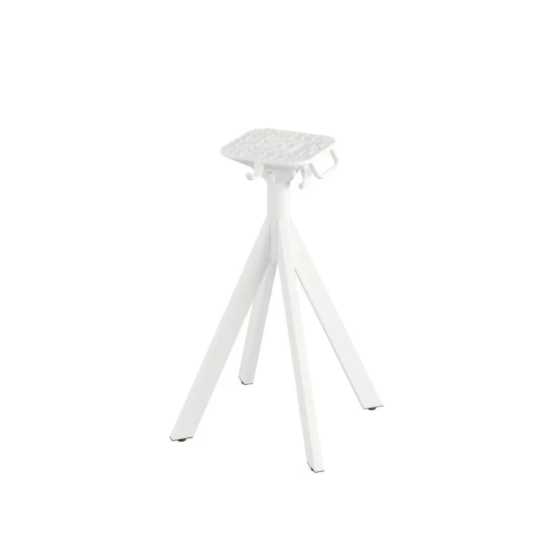 Feros Infinity Terrassentisch Weiß frame + Schwarz HPL Ø70 cm - Image 2