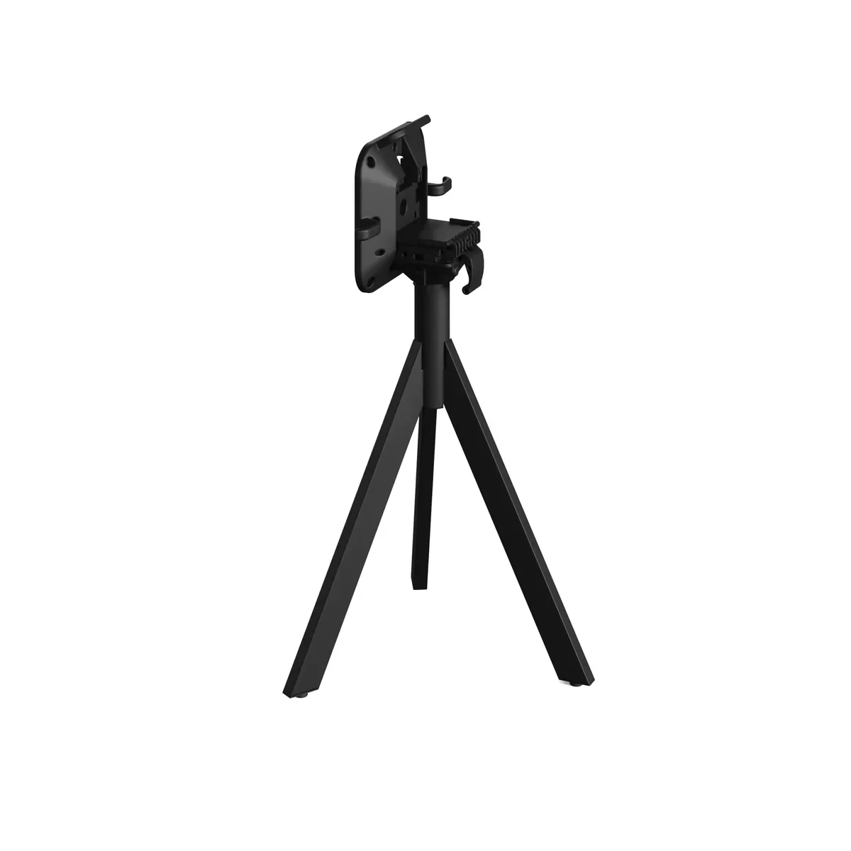 Feros Infinity Tripod Terrassentisch Schwarz frame + Tropical Wood HPL 70x70 cm - Image 2