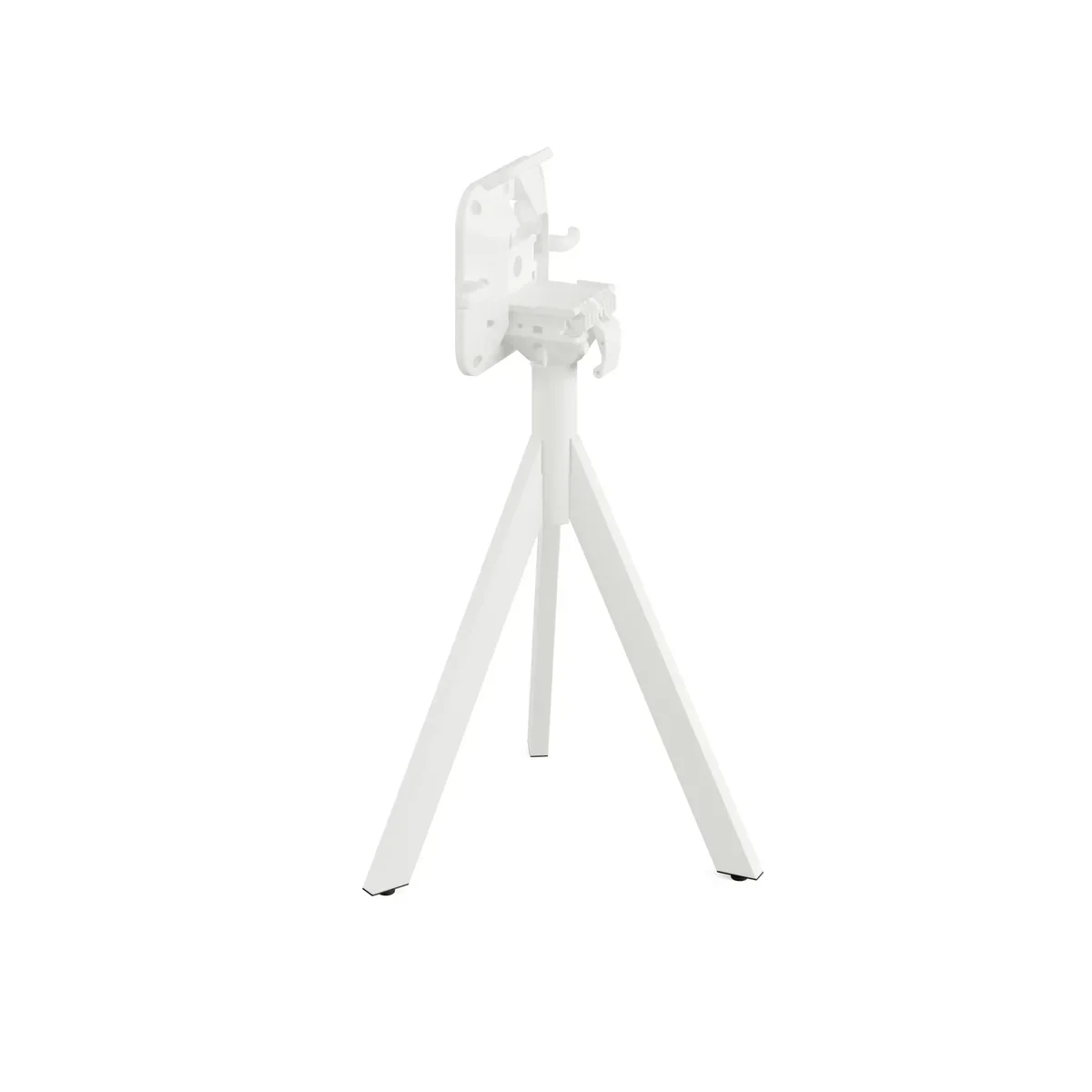 Feros Infinity Tripod Terrassentisch Weiß frame + Tropical Wood HPL 70x70 cm - Image 2