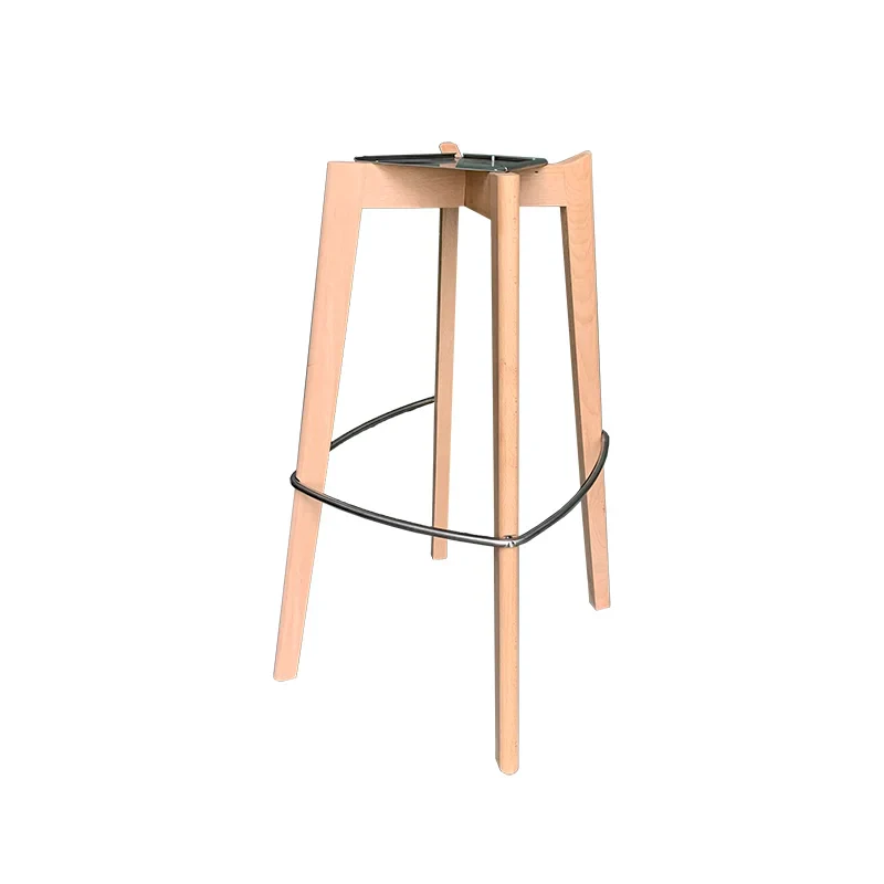 FEROS Keeve stapelbarer Barstuhl - niedrige Sitzschale, gepolstert - Holz / Rotbraun - Image 6