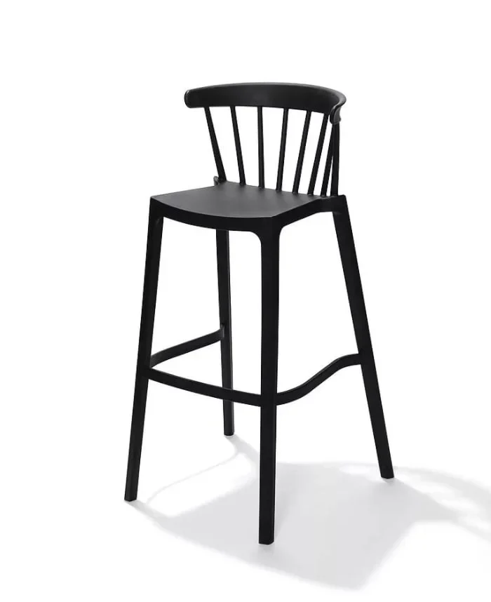 FEROS Windson Barhocker schwarz, Polypropylen, 560 x 550 x 1030 mm