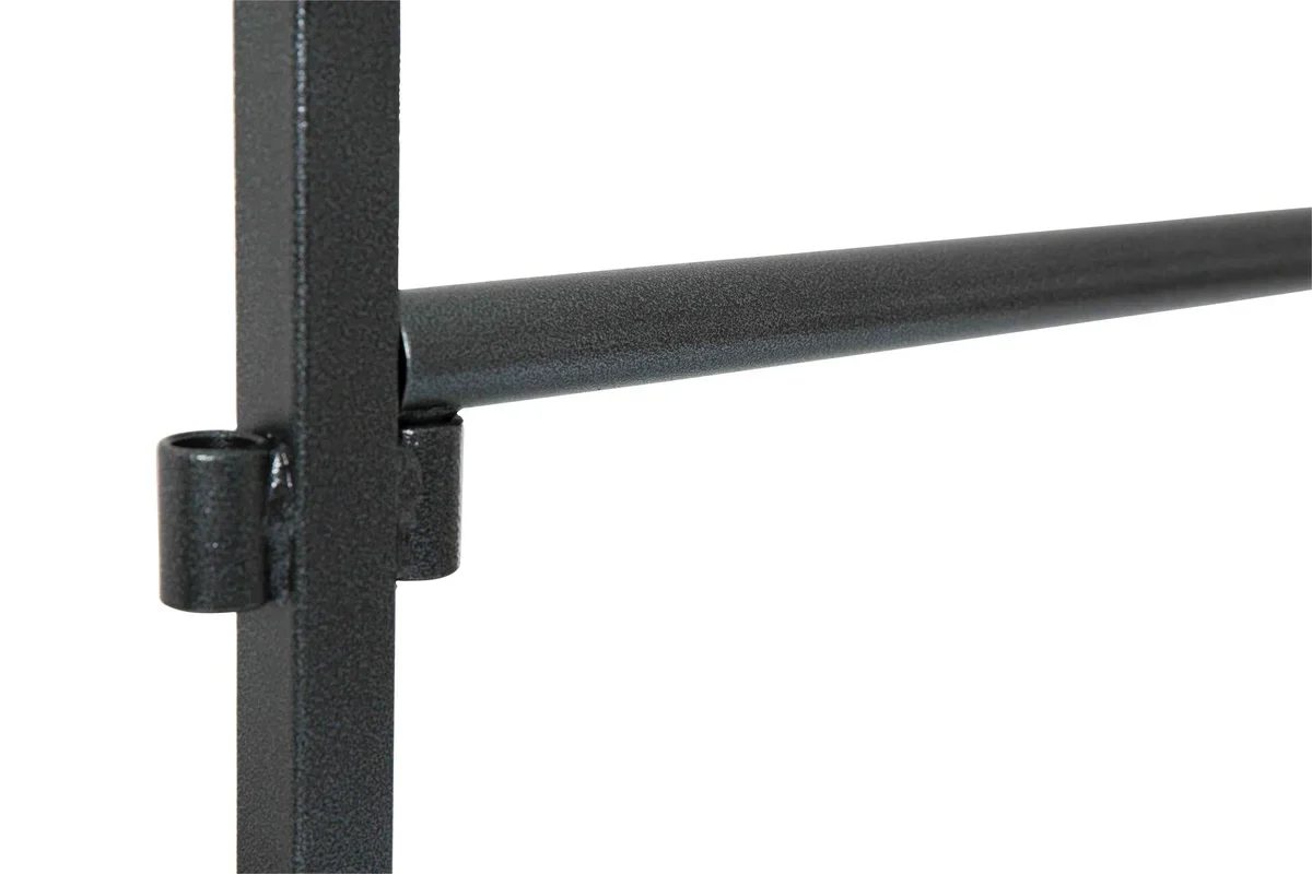 Feros Garderobenständer groß ohne Haken, aus Stahl in schwarz, fahrbar, erweiterbar - Image 4