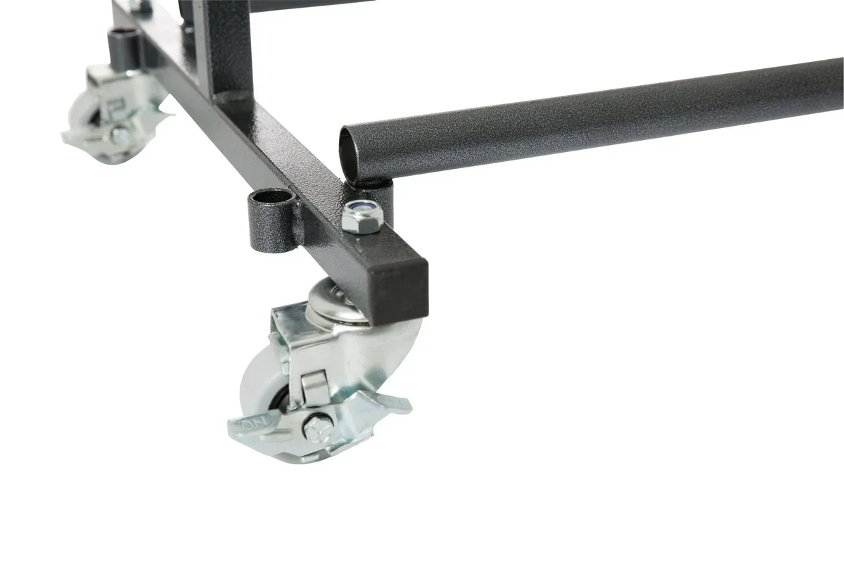 Feros Garderobenständer klein 48 Haken, aus Stahl in Schwarz, fahrbar, erweiterbar - Image 5