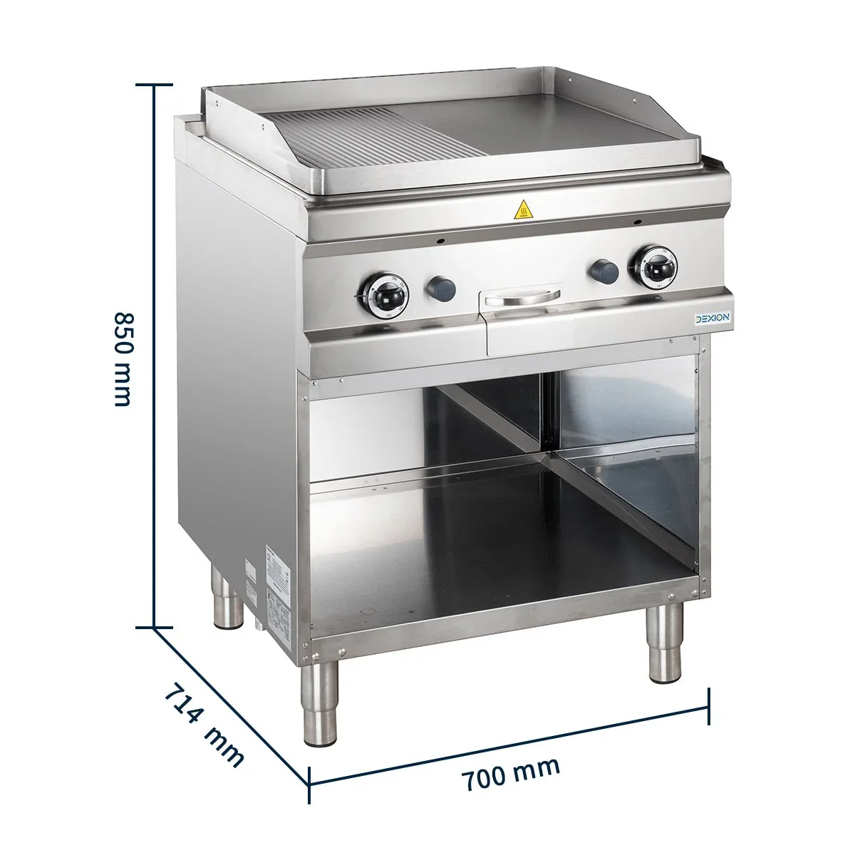 Gasgrillplatte Serie 700 - 70/70 - ½ glatt, ½ gerillt - Image 7