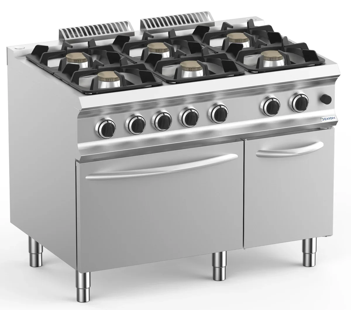 Gasherd Dexion Lux 700 - 110/73 mit Gasbackofen - 6 Kochstellen - 39 kW