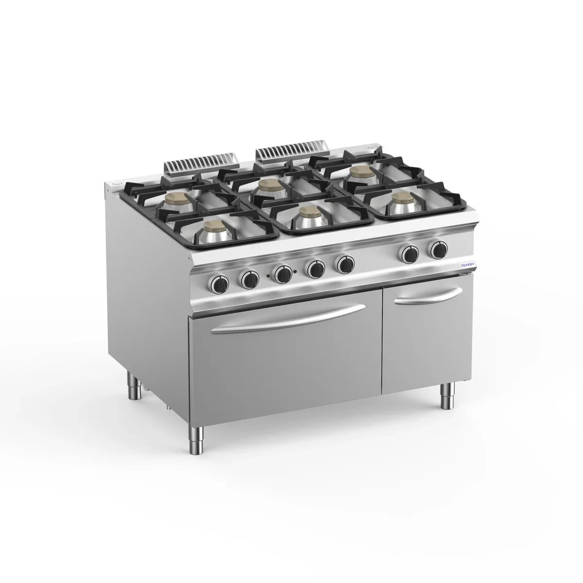 Gasherd Dexion Lux 980 - 120/90 mit Elektrobackofen - 4 Kochstellen - 54 kW