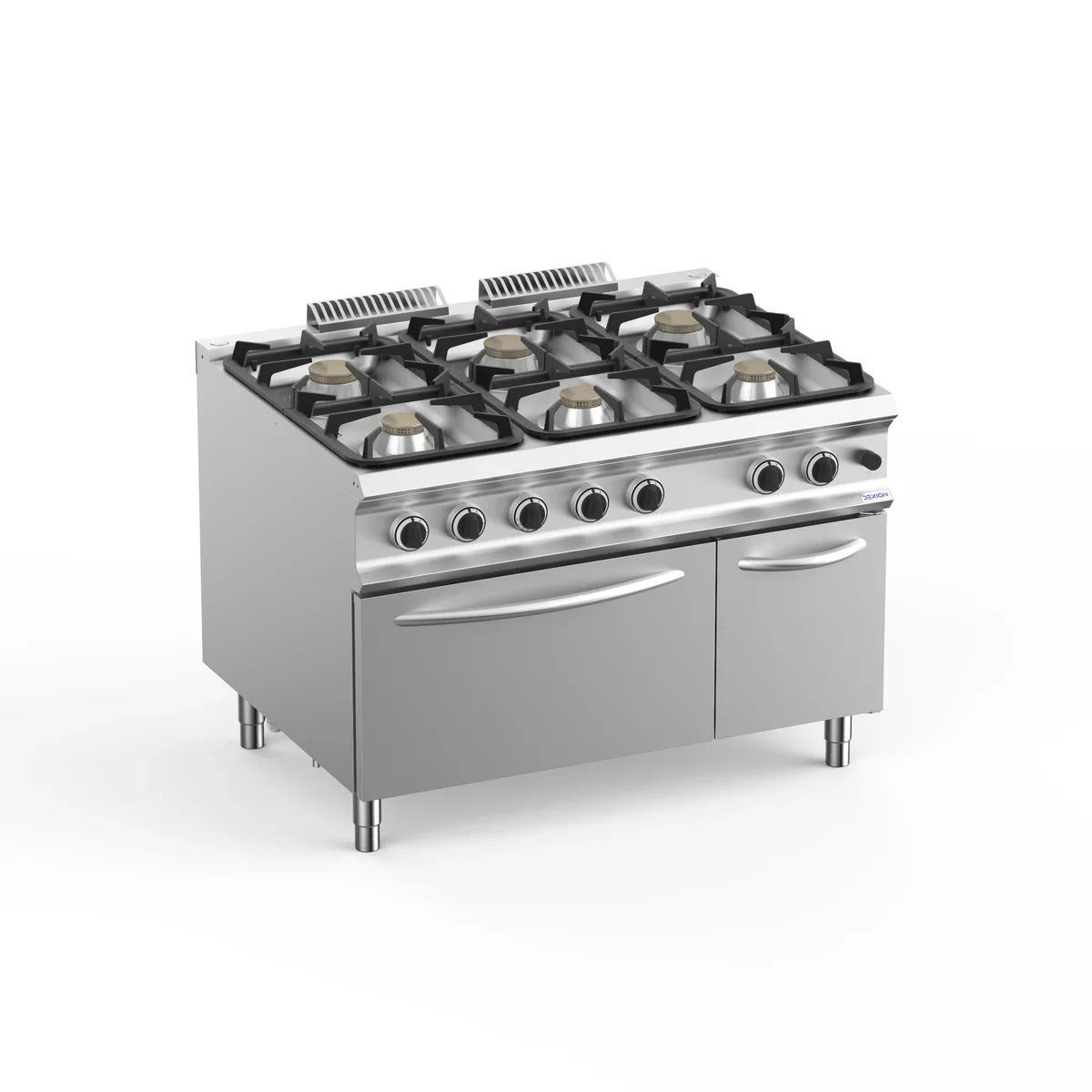 Gasherd Dexion Lux 980 - 120/90 mit Gasbackofen - 4 Kochstellen - 61 kW