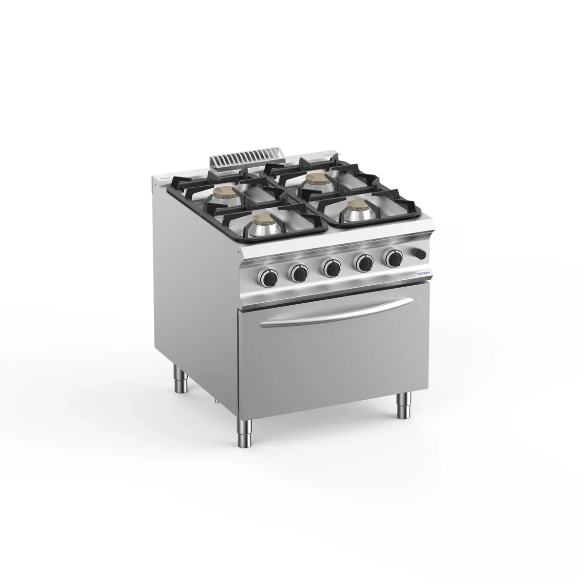 Gasherd Dexion Lux 980 - 80/90 mit Gasbackofen - 4 Kochstellen - 29 kW