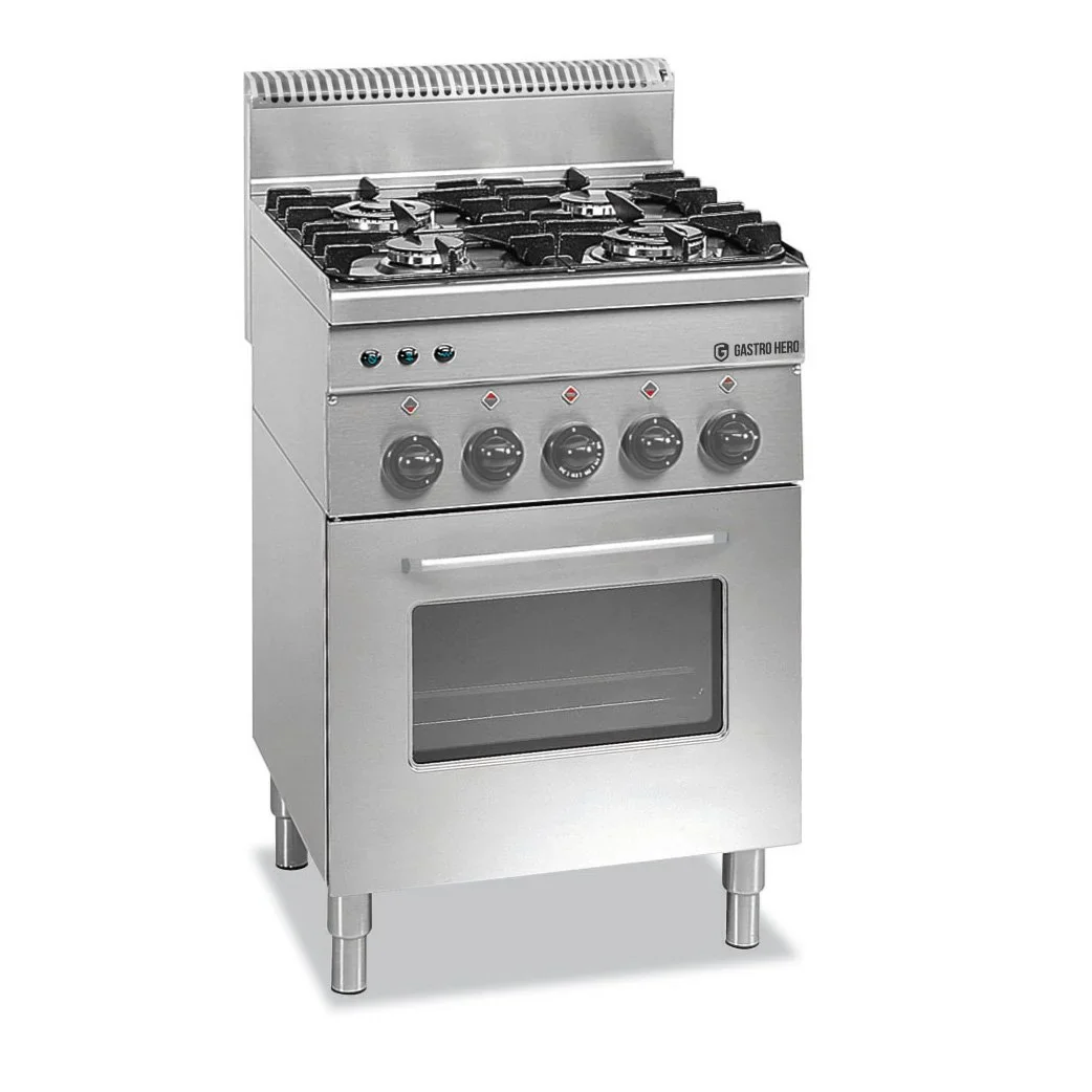 Gasherd Serie 600 - 60/60 mit Elektrobackofen,  Umluft und Elektrogrill