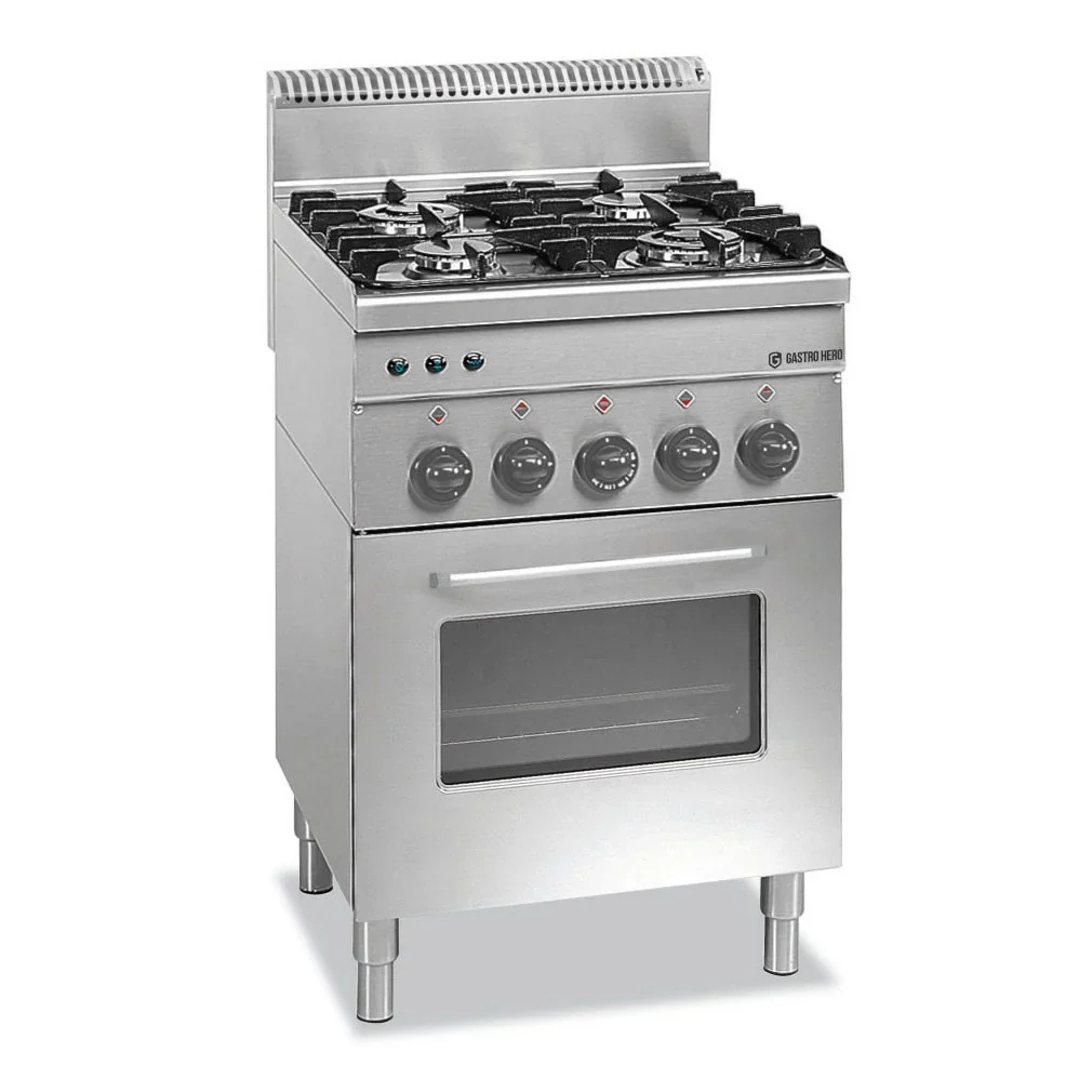 Gasherd Serie 600 - 60/60 mit Gasbackofen und Elektrogrill - 13,7 kW