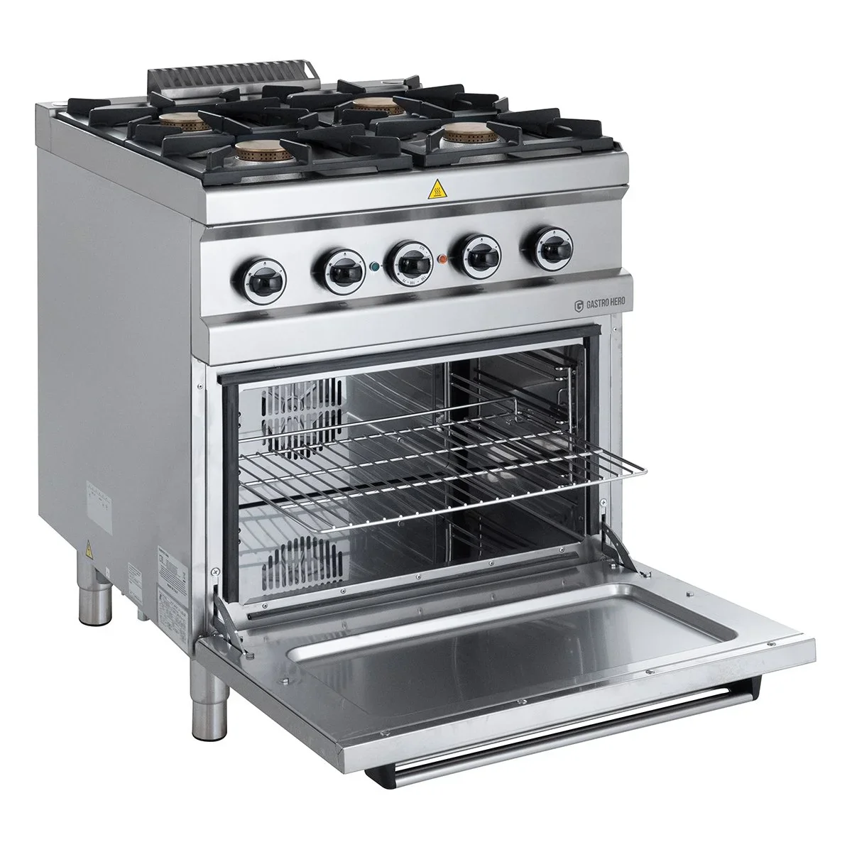 Gasherd Serie 700 - 70/70 mit Elektrobackofen, Umluft - 4 Kochstellen - 30,6 kW - Image 5