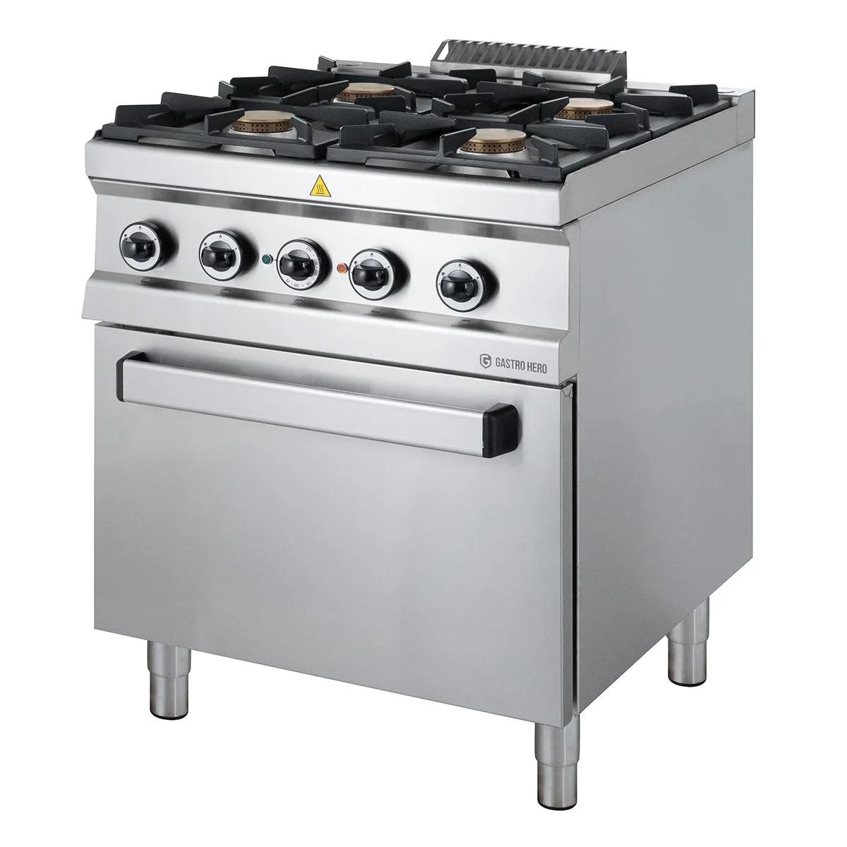 Gasherd Serie 700 - 70/70 mit Elektrobackofen, Umluft - 4 Kochstellen - 30,6 kW - Image 6
