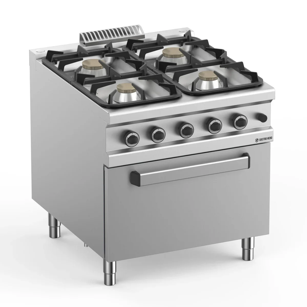 Gasherd  Serie 900 - 80/90 mit Gasbackofen - 4 Kochstellen - 43 kW