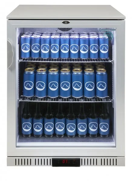 Gastro-Cool Barkühlschrank 128 Liter silber, LED, unterbaufähig - Image 2