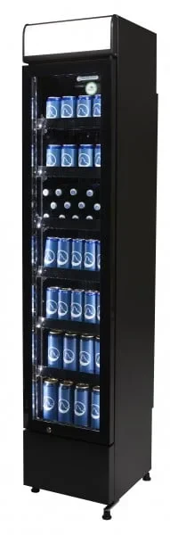 Gastro-Cool DC130 Getränkekühlschrank Slim ECO STAR 150 Liter schwarz/schwarz, LED, super sparmsam - Image 7