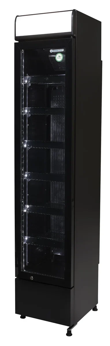 Gastro-Cool DC130 Getränkekühlschrank Slim ECO STAR 150 Liter schwarz/schwarz, LED, super sparmsam - Image 8