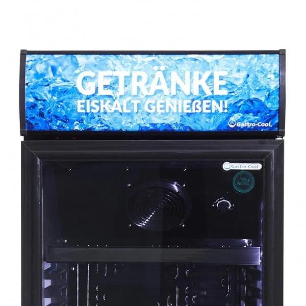 Gastro-Cool DC400 Getränkekühlschrank 400 Liter mit Werbedisplay schwarz/schwarz, LED - Image 4