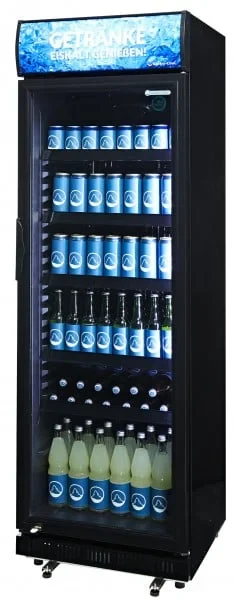 Gastro-Cool DC400 Getränkekühlschrank 400 Liter mit Werbedisplay schwarz/schwarz, LED - Image 7