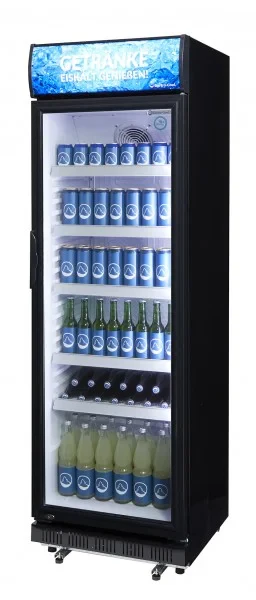 Gastro-Cool DC400 Getränkekühlschrank 400 Liter mit Werbedisplay schwarz/weiß, LED - Image 3