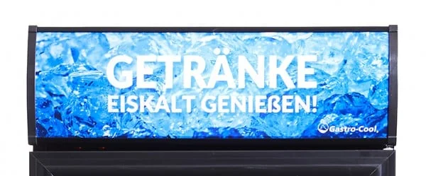Gastro-Cool DC400 Getränkekühlschrank 400 Liter mit Werbedisplay schwarz/weiß, LED - Image 7