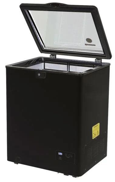 Gastro-Cool FC100 Gefrier-Kühltruhe 110 Liter mit Glasdeckel, LED Beleuchtung