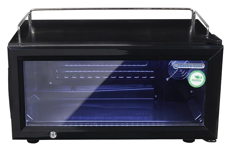 Gastro-Cool GD15 Glastürkühlschrank Theke 25 Liter schwarz/schwarz, LED - Image 5