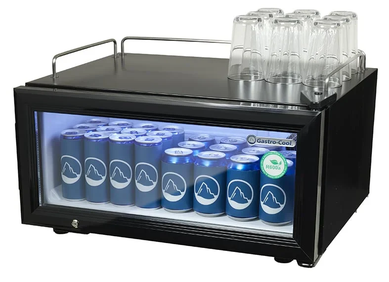 Gastro-Cool GD15 Glastürkühlschrank Theke 25 Liter schwarz/weiß, LED - Image 6
