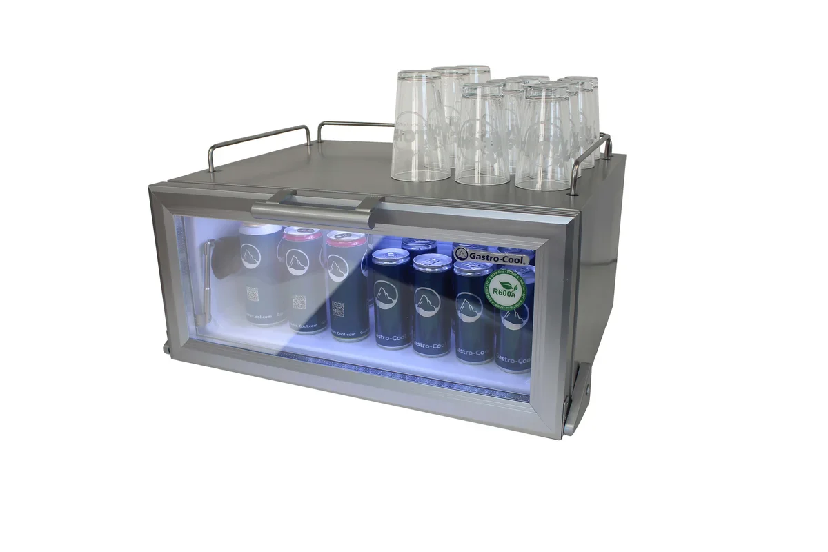 Gastro-Cool GD15 Glastürkühlschrank Theke 25 Liter silber/weiß, LED - Image 9