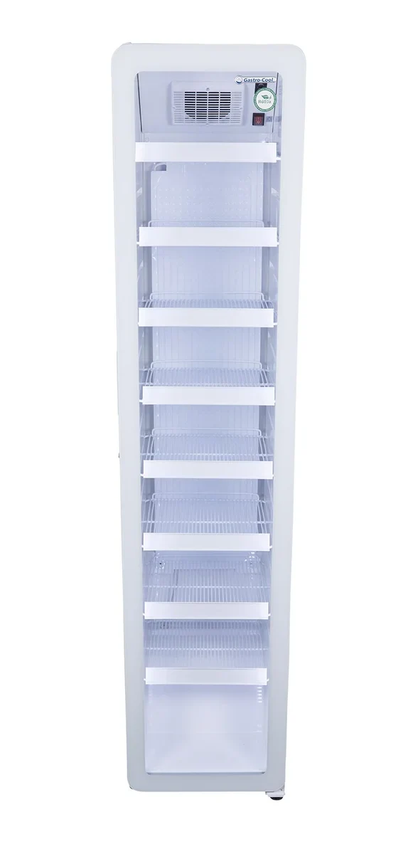 Gastro-Cool GD175 Getränkekühlschrank Retro Slim 212 Liter weiß/weiß, LED, Retro Design