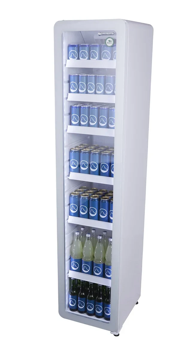 Gastro-Cool GD175 Getränkekühlschrank Retro Slim 212 Liter weiß/weiß, LED, Retro Design - Image 10