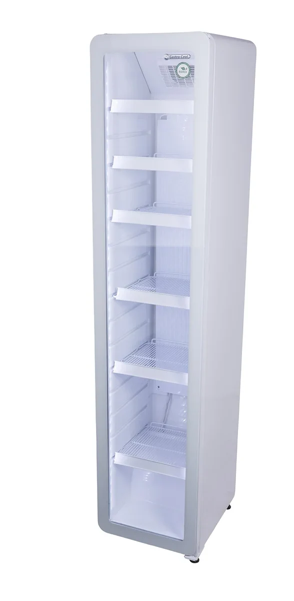 Gastro-Cool GD175 Getränkekühlschrank Retro Slim 212 Liter weiß/weiß, LED, Retro Design - Image 4