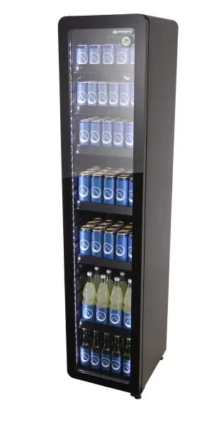 Gastro-Cool GD175 Getränkekühlschrank Retro Slim 212 Liter Eco Star, LED Beleuchtung, schwarz - Image 2