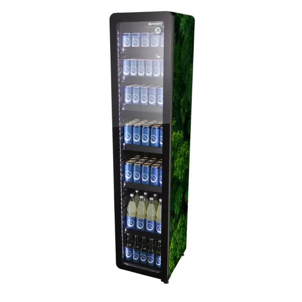 Gastro-Cool GD175 Getränkekühlschrank Retro Slim 212 Liter Eco Star, LED Beleuchtung, schwarz - Image 3