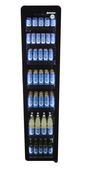 Gastro-Cool GD175 Getränkekühlschrank Retro Slim 212 Liter Eco Star, LED Beleuchtung, schwarz - Image 5