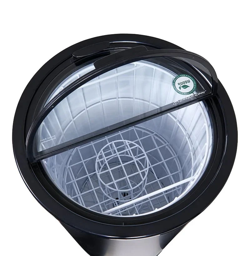 Gastro-Cool PT75 Party-Cooler / Kühltonne 73 Liter mit Glasdeckel schwarz, auf Rollen - Image 7