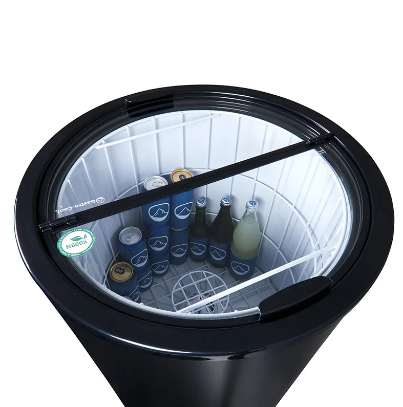 Gastro-Cool PT85 Party-Cooler / Kühltonne 86 Liter mit Glasdeckel schwarz - Image 6