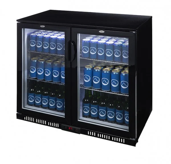 Gastro-Cool UC200 Barkühlschrank 208 Liter Klapptüren schwarz, LED, unterbaufähig - Image 4