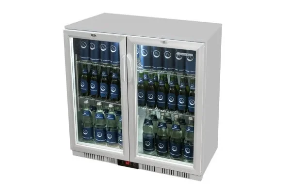 Gastro-Cool UC200 Barkühlschrank 208 Liter Klapptüren silber, LED, unterbaufähig - Image 8
